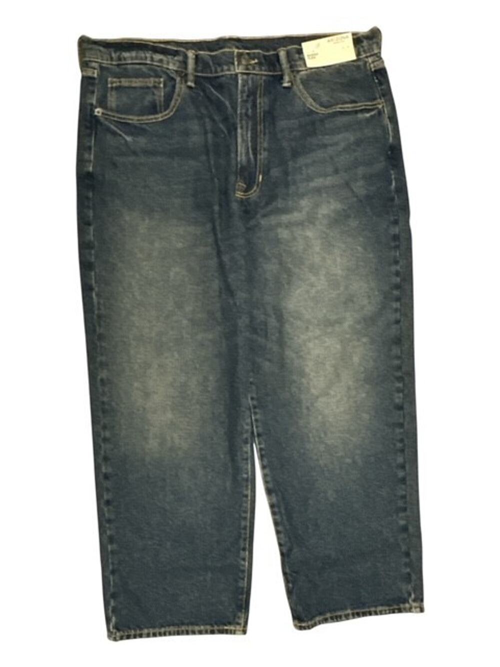 Arizona Jean Co Men's 38X30 Jeans Dark Blue Baggy Flex Durable 5-Pocket Design